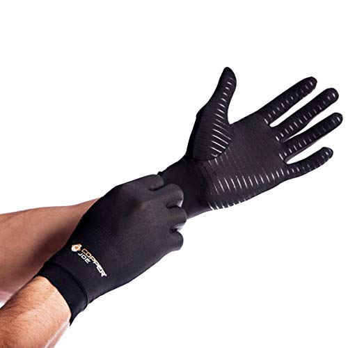 COPPER HEAL Arthritis Compression Gloves - Best Copper Glove Unisex Extra  Large