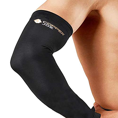 Copper Joe Recovery Arm Compression Sleeve - Ultimate Copper Relief Elbow  Brace for Arthritis, Golfers or Tennis Elbow and Tendonitis. Elbow Support
