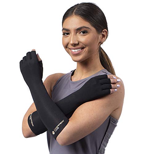 Copper Joe Half Finger Compression Arthritis Gloves, Size Small - Yahoo  Shopping