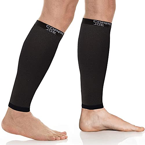 Copper Joe Compression Full Leg Sleeve - Guaranteed Highest Copper Content. Single  Leg Pant- Fit for Men and Women. Support for Knee, Thigh, Calf, Arthritis,  Running and Basketball (Lar 