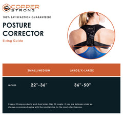Copper Compression Posture Corrector Adjustable Posture Support Spine Back  Brace 